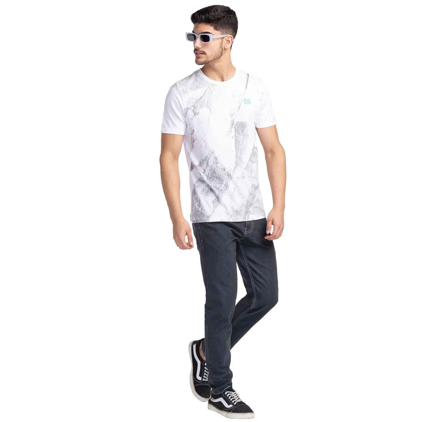 White Regular Fit Men's Short Sleeves T-Shirt by Being Human Clothing - Image 6