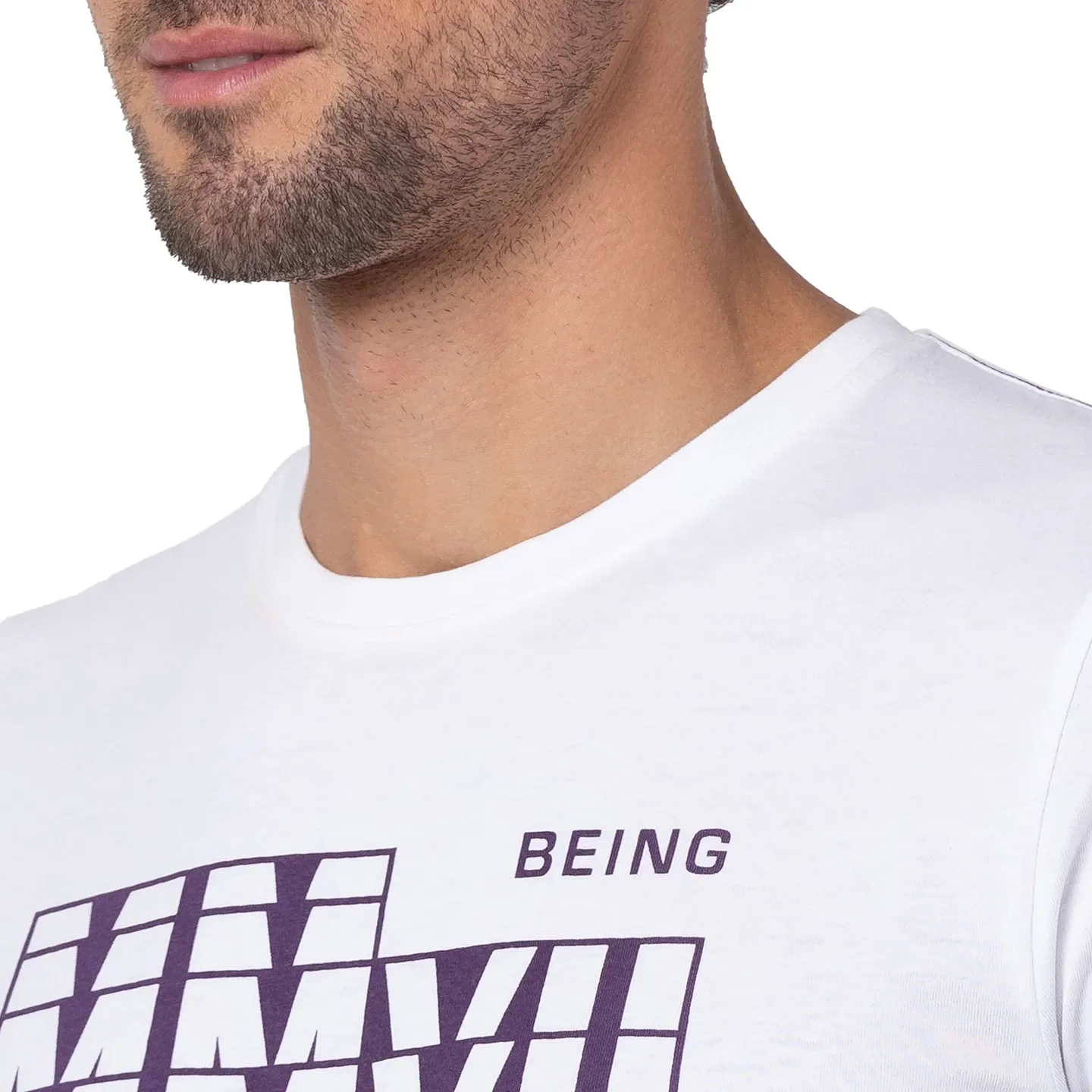 White Regular Fit Men's Short Sleeves T-Shirt by Being Human Clothing - Image 5