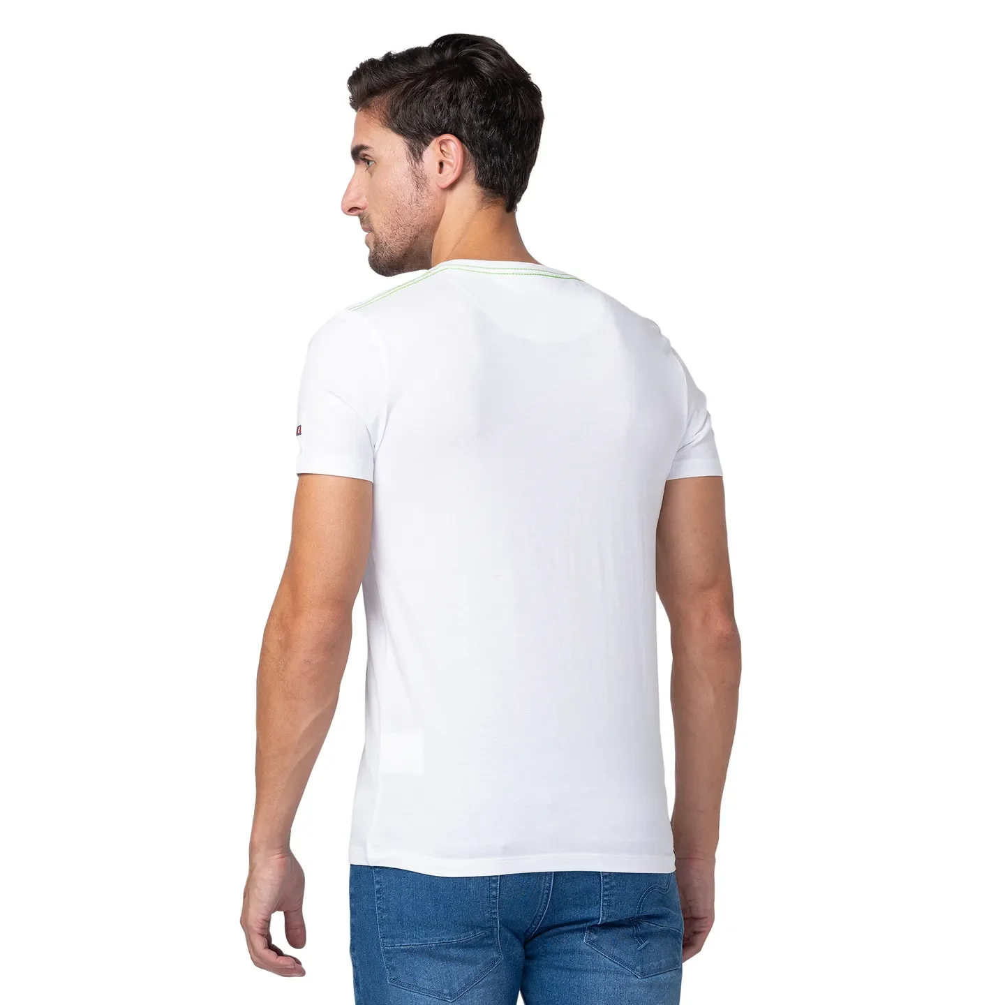 White Regular Fit Men's Short Sleeves T-Shirt by Being Human Clothing - Image 3