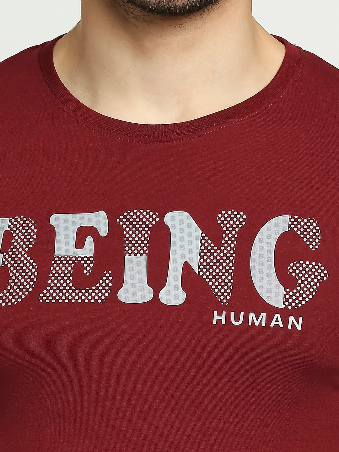 Red Regular Fit Men's Long Sleeves T-Shirt by Being Human Clothing - Image 7