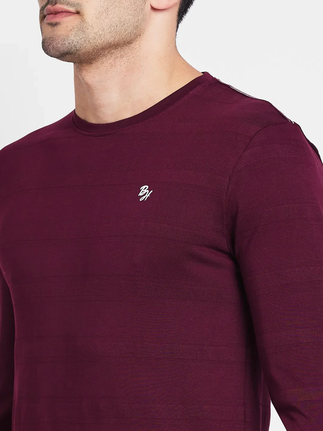 Wine Regular Fit Round Neck Men's T-Shirt by Being Human Clothing - Image 4