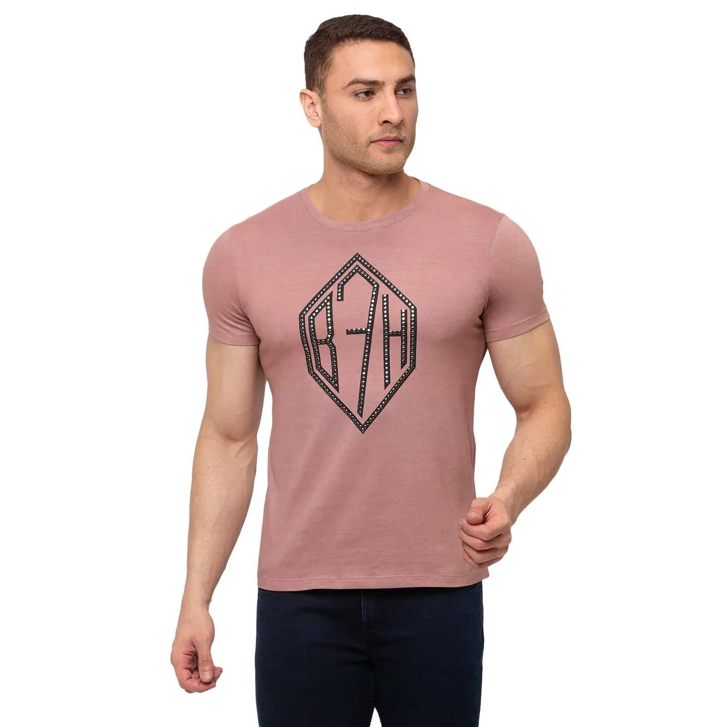 Red Regular Fit Men's Short Sleeves T-Shirt by Being Human Clothing