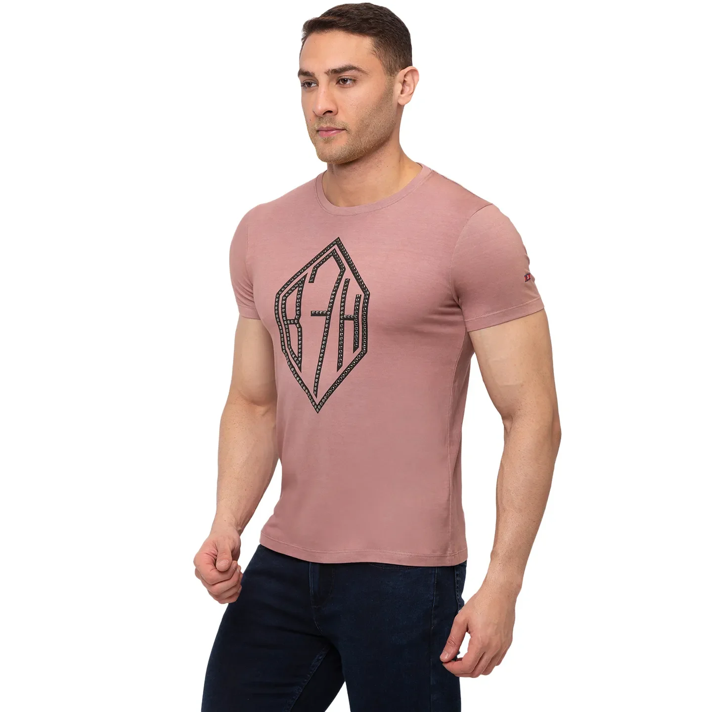 Red Regular Fit Men's Short Sleeves T-Shirt by Being Human Clothing - Image 2