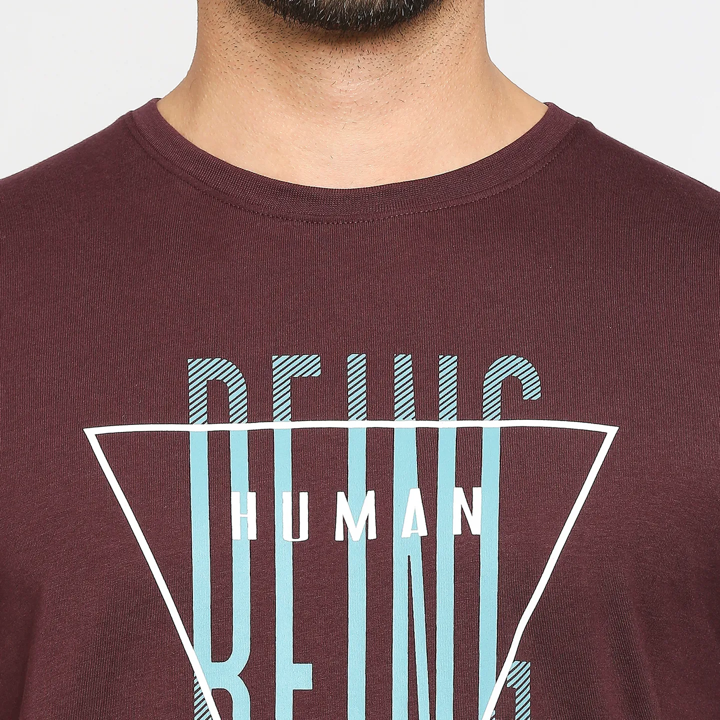 Red Regular Fit Men's Short Sleeves T-Shirt by Being Human Clothing - Image 5