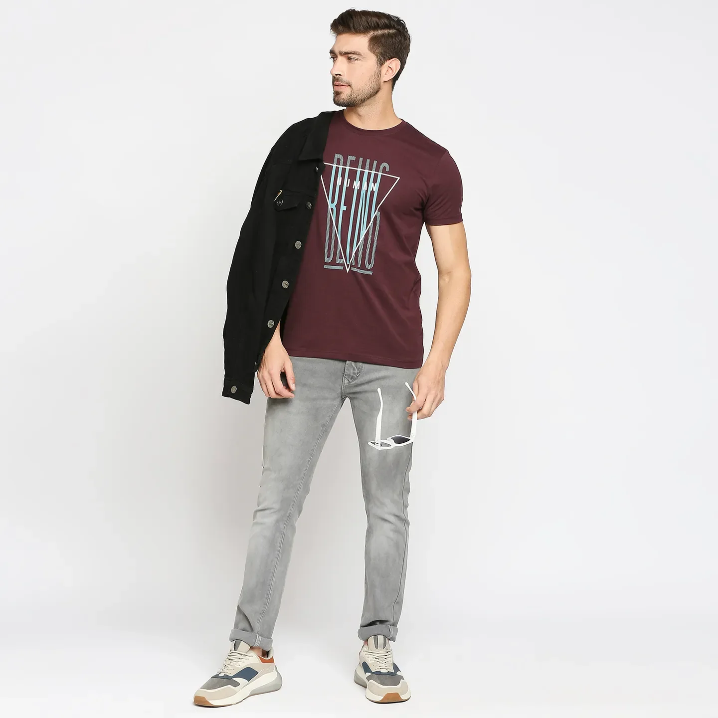 Red Regular Fit Men's Short Sleeves T-Shirt by Being Human Clothing - Image 6