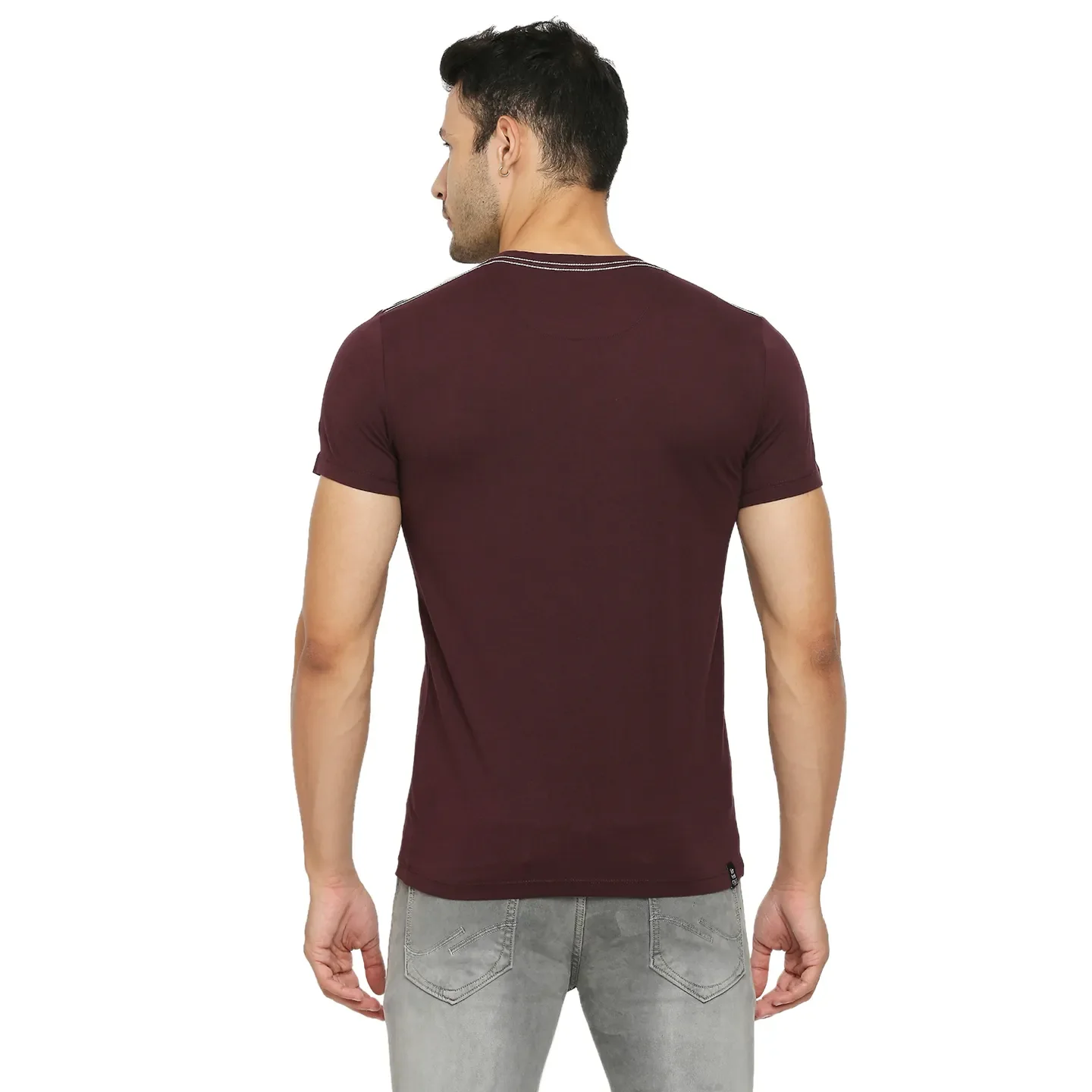 Red Regular Fit Men's Short Sleeves T-Shirt by Being Human Clothing - Image 4