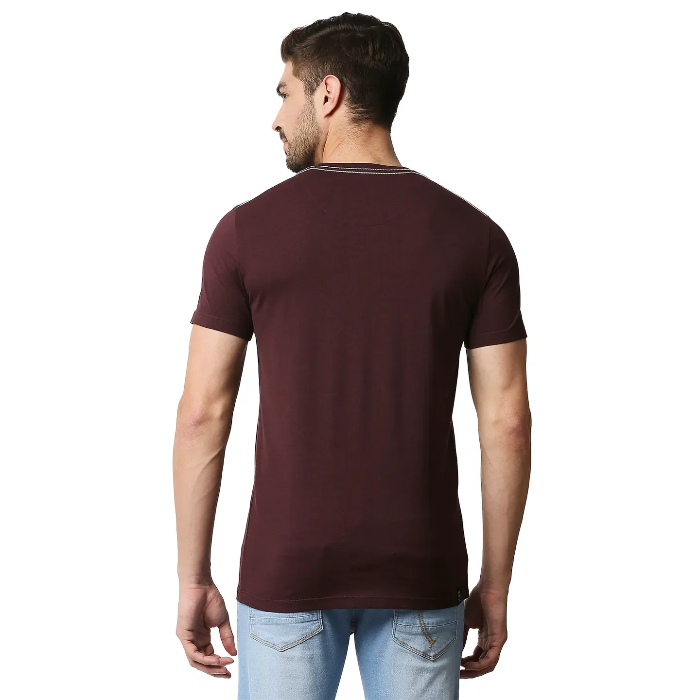 Red Regular Fit Men's Short Sleeves T-Shirt by Being Human Clothing - Image 4