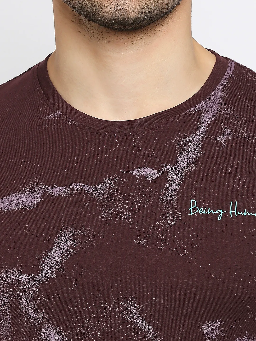 Red Regular Fit Men's Short Sleeves T-Shirt by Being Human Clothing - Image 2