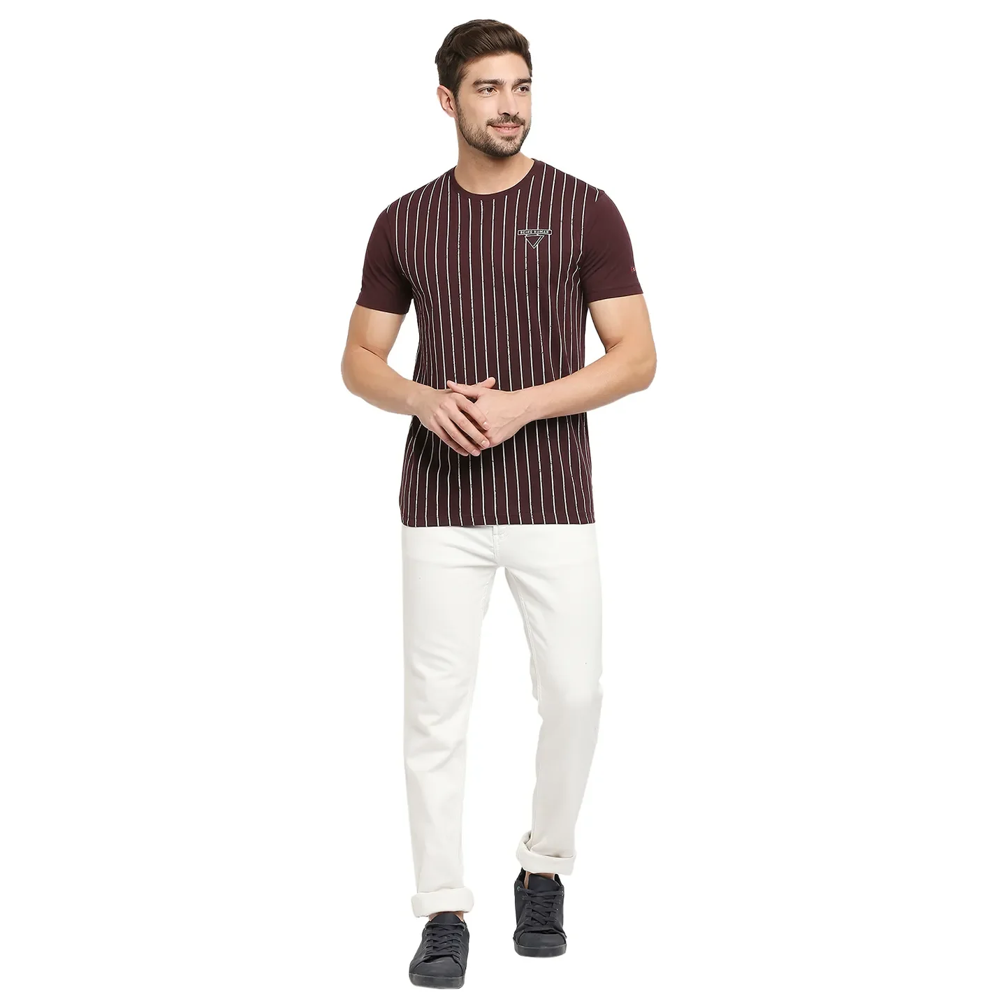 Red Regular Fit Men's Short Sleeves T-Shirt by Being Human Clothing - Image 6