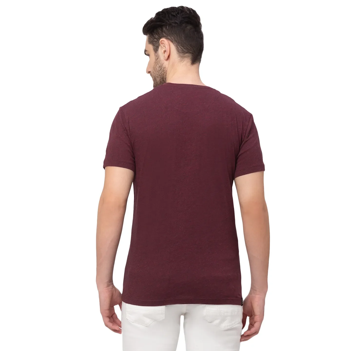 Red Regular Fit Men's Short Sleeves T-Shirt by Being Human Clothing - Image 6