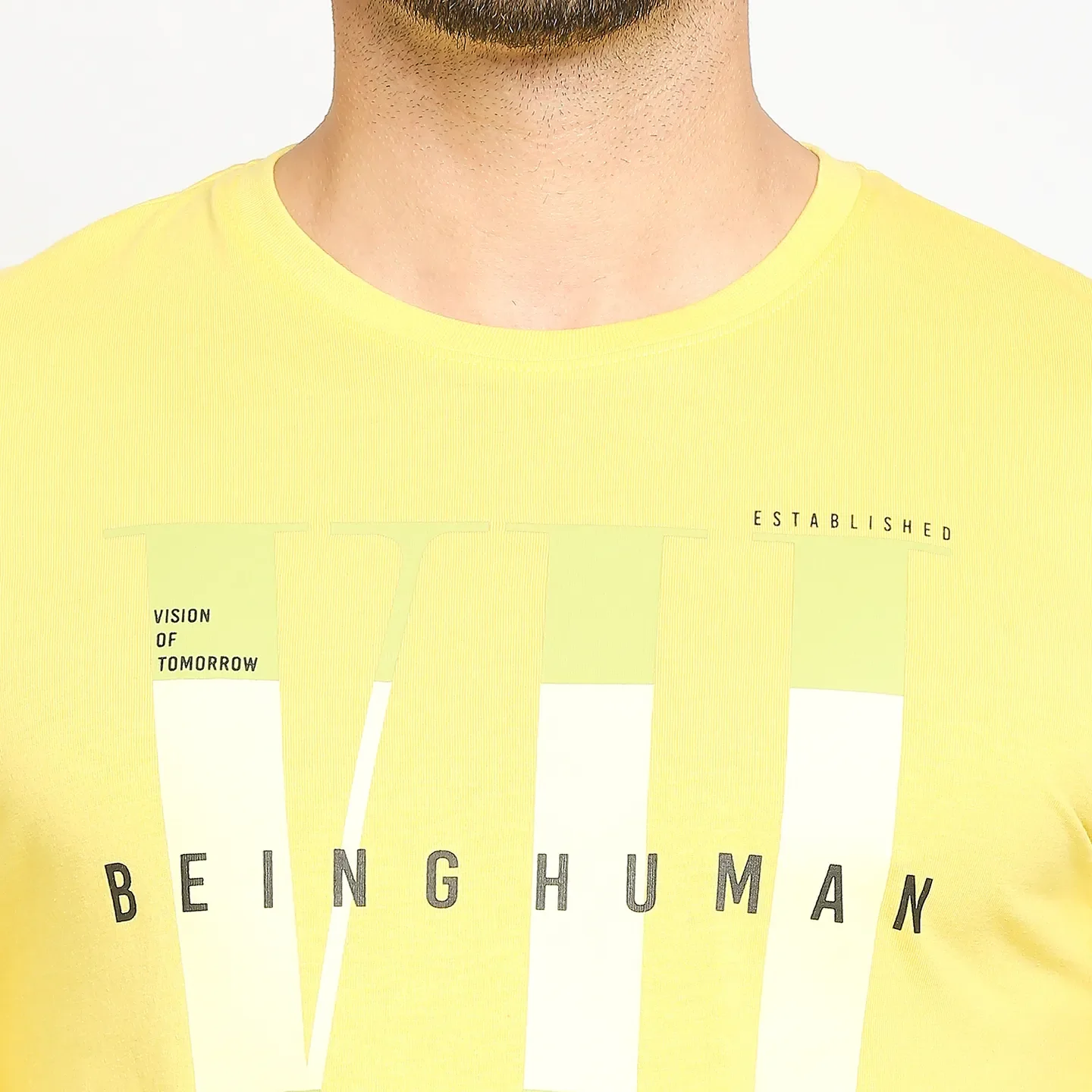 Yellow Regular Fit Men's Long Sleeves T-Shirt by Being Human Clothing - Image 5