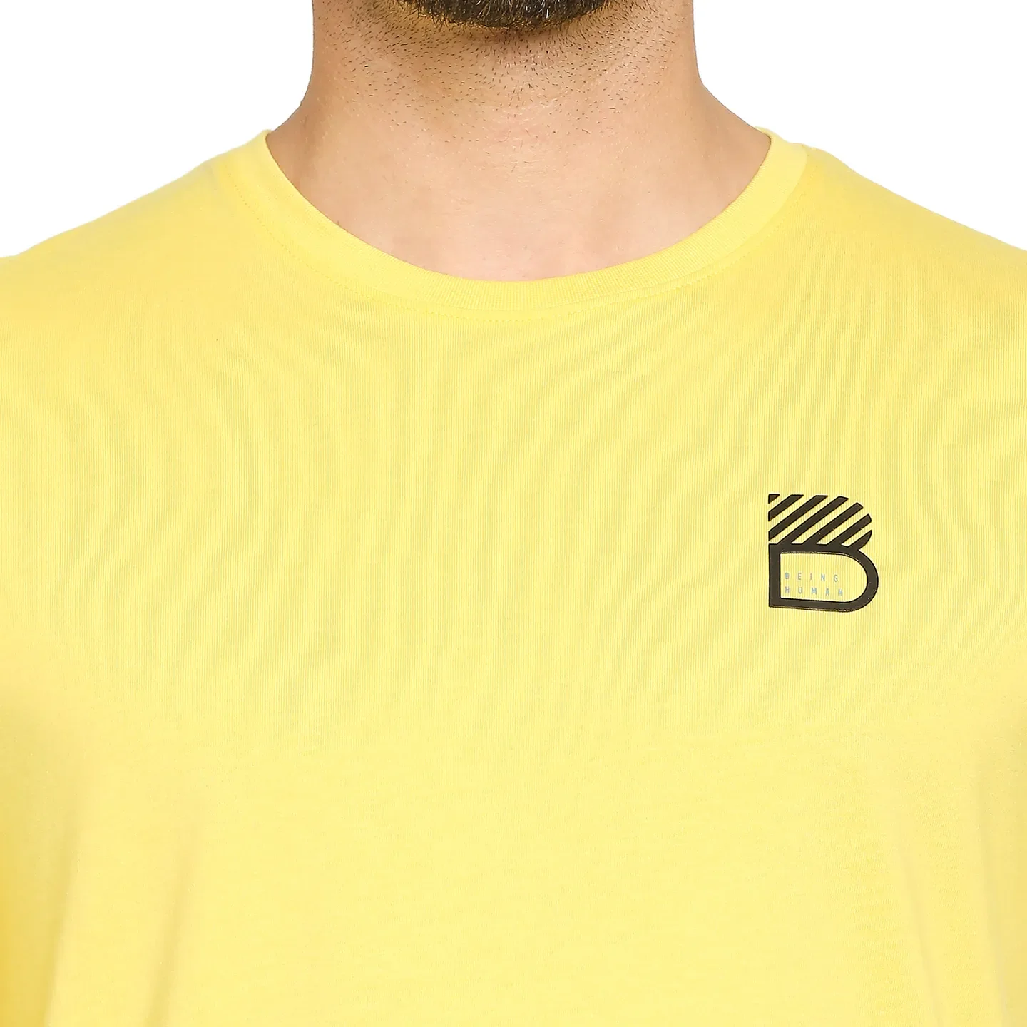 Yellow Regular Fit Men's Long Sleeves T-Shirt by Being Human Clothing - Image 2