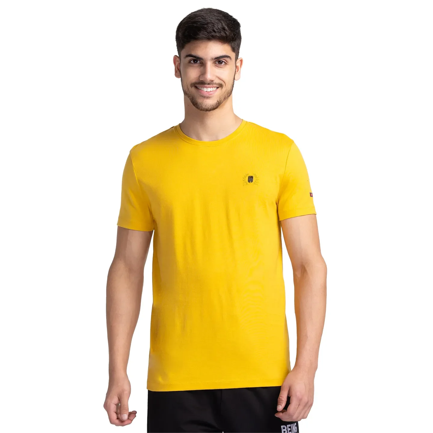 Yellow Regular Fit Men's Short Sleeves T-Shirt by Being Human Clothing