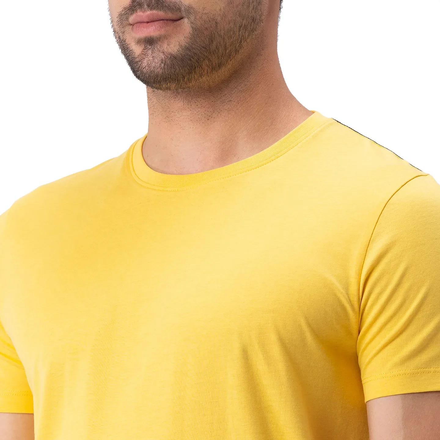 Yellow Regular Fit Men's Short Sleeves T-Shirt by Being Human Clothing - Image 3
