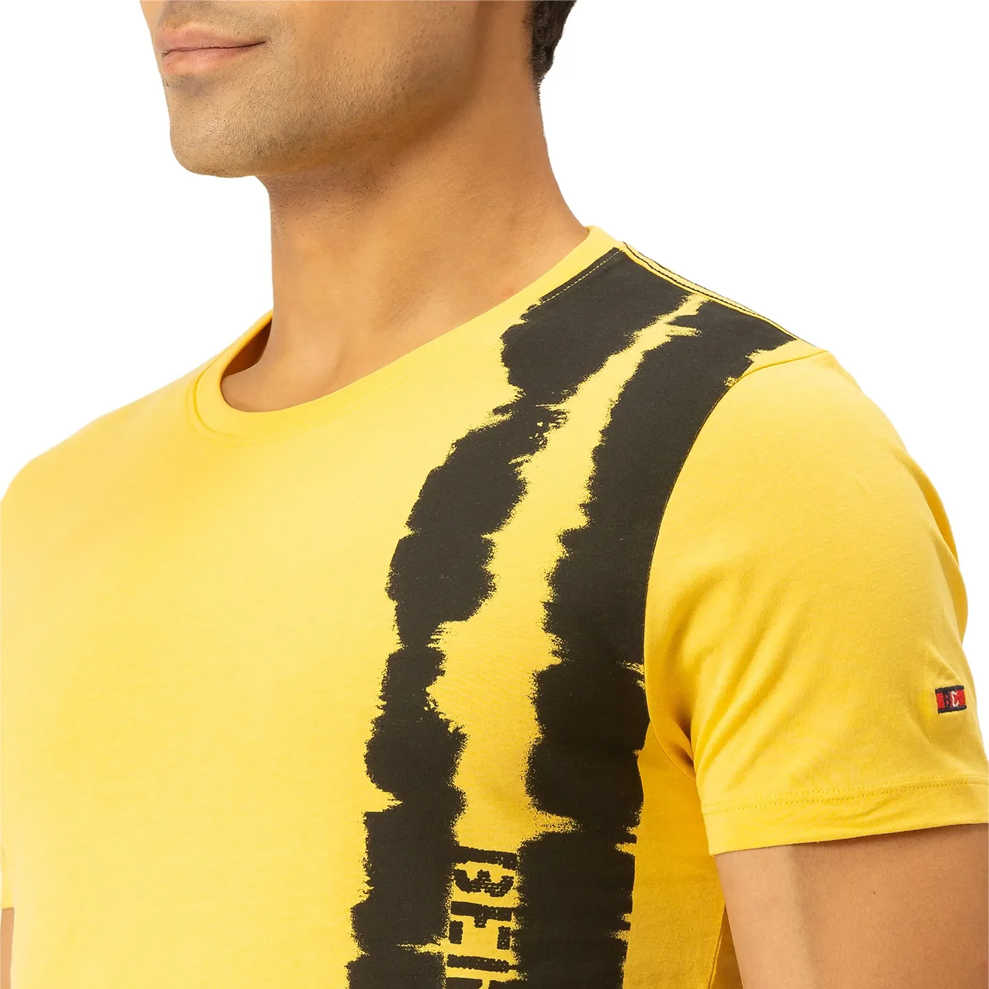 Yellow Regular Fit Men's Short Sleeves T-Shirt by Being Human Clothing - Image 4