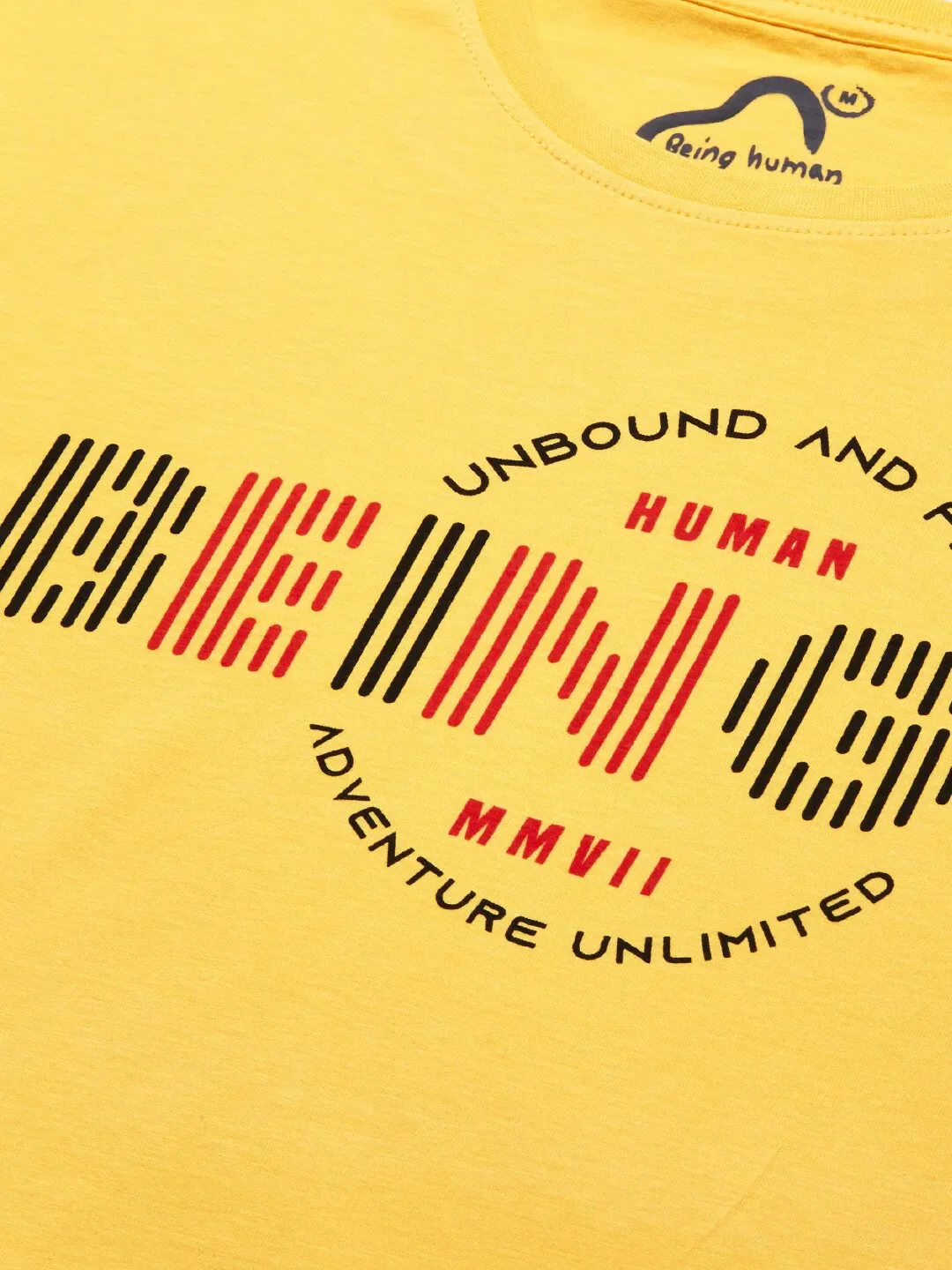 Yellow Regular Fit Men's Short Sleeves T-Shirt by Being Human Clothing - Image 4