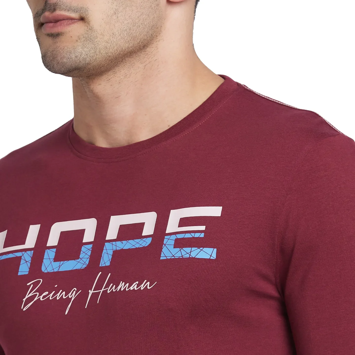 Red Regular Fit Men's Long Sleeves T-Shirt by Being Human Clothing - Image 4
