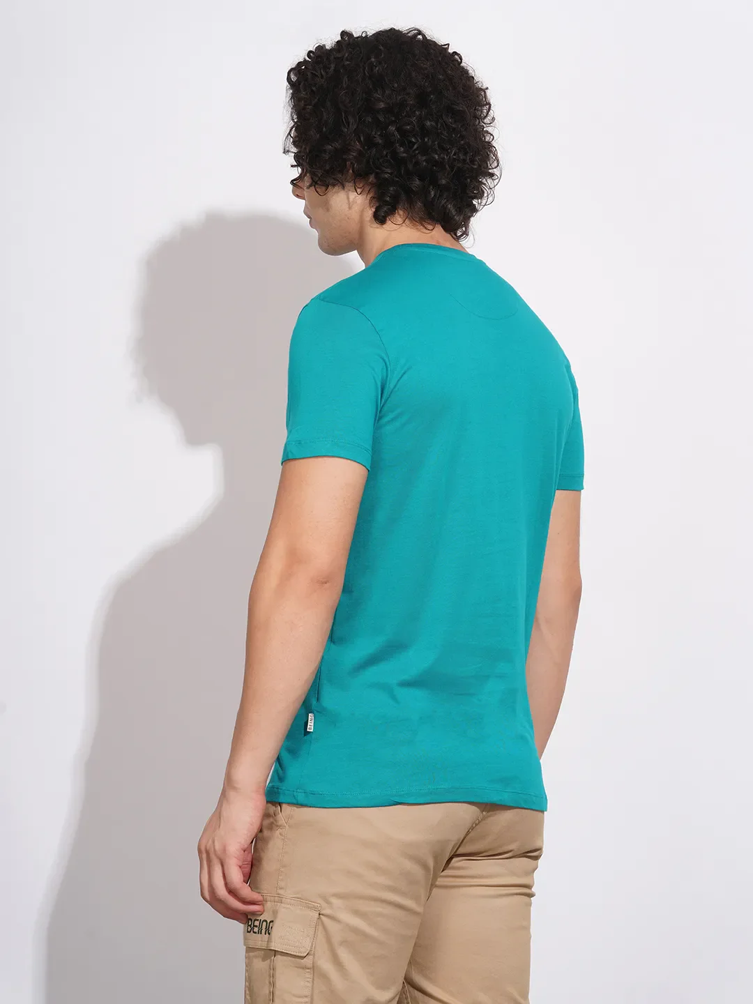 Blue Regular Fit Men's T-Shirt by Being Human Clothing - Image 3