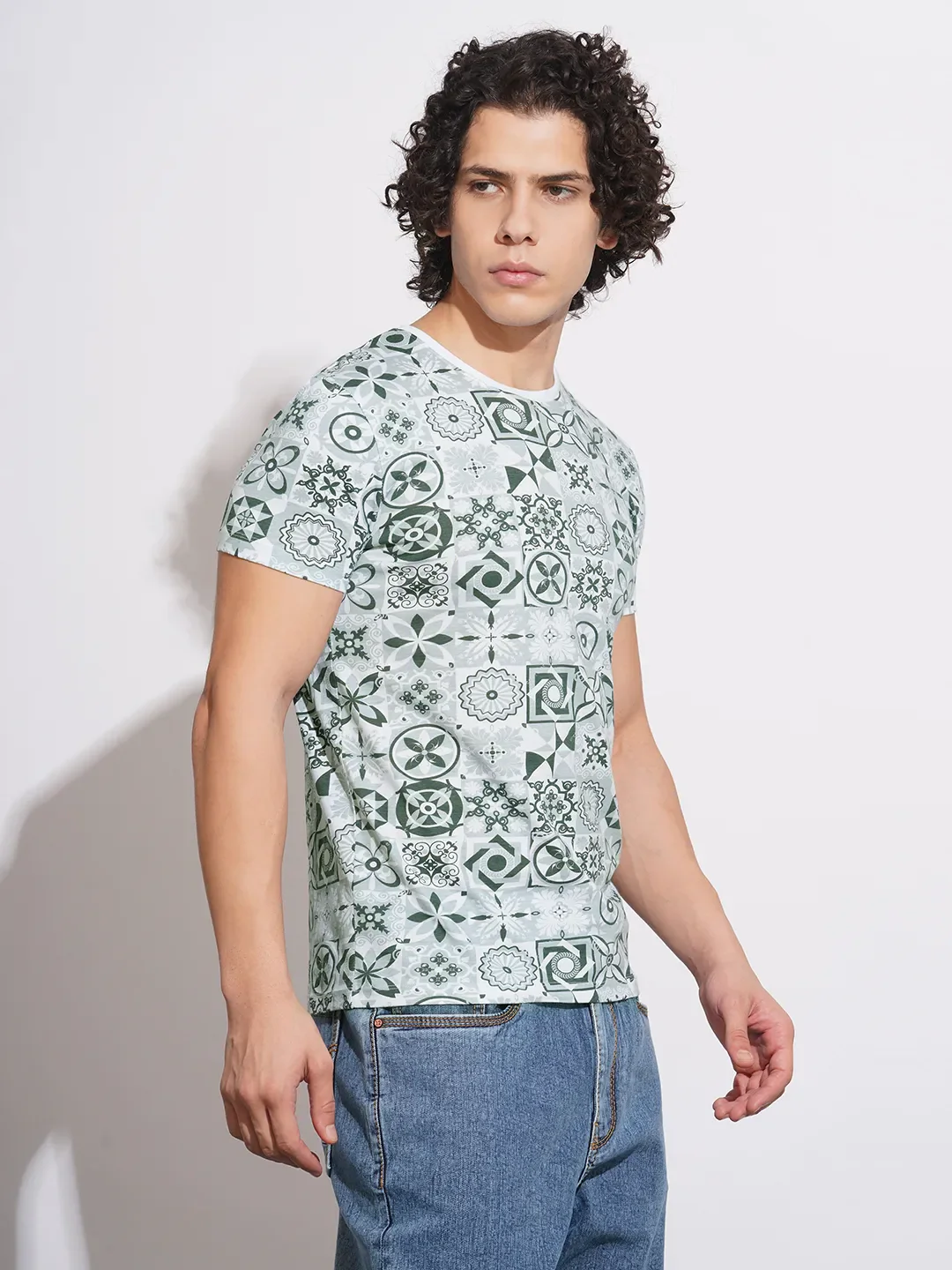 White Regular Fit Men's Short Sleeves T-Shirt by Being Human Clothing - Image 2