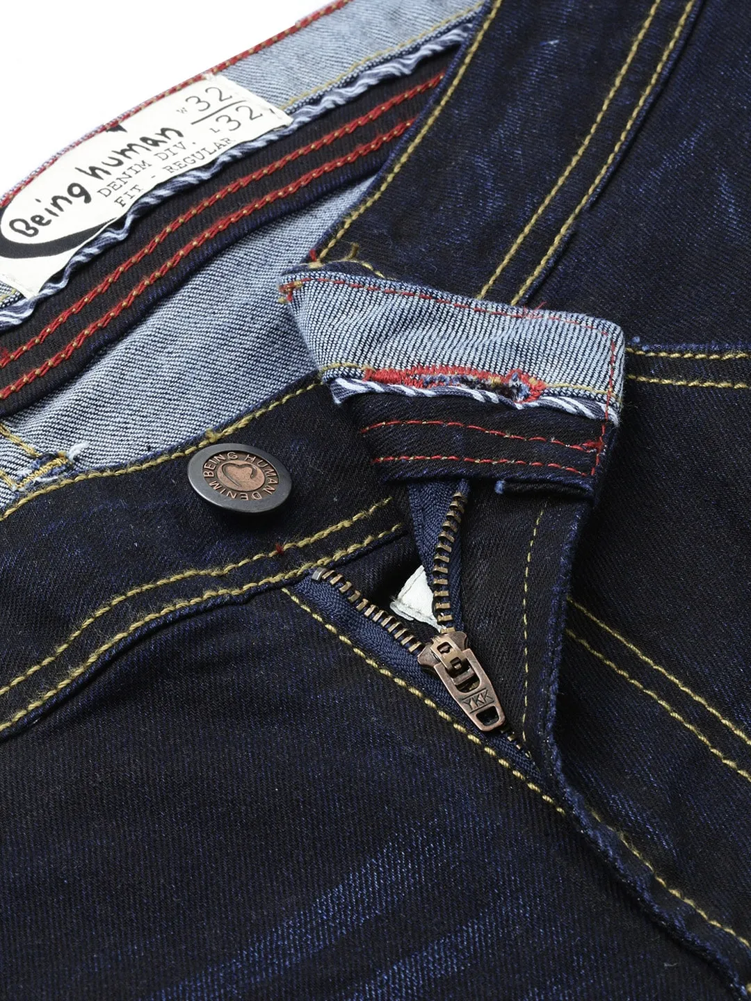 Blue Regular Fit Men's Denims by Being Human Clothing - Image 5
