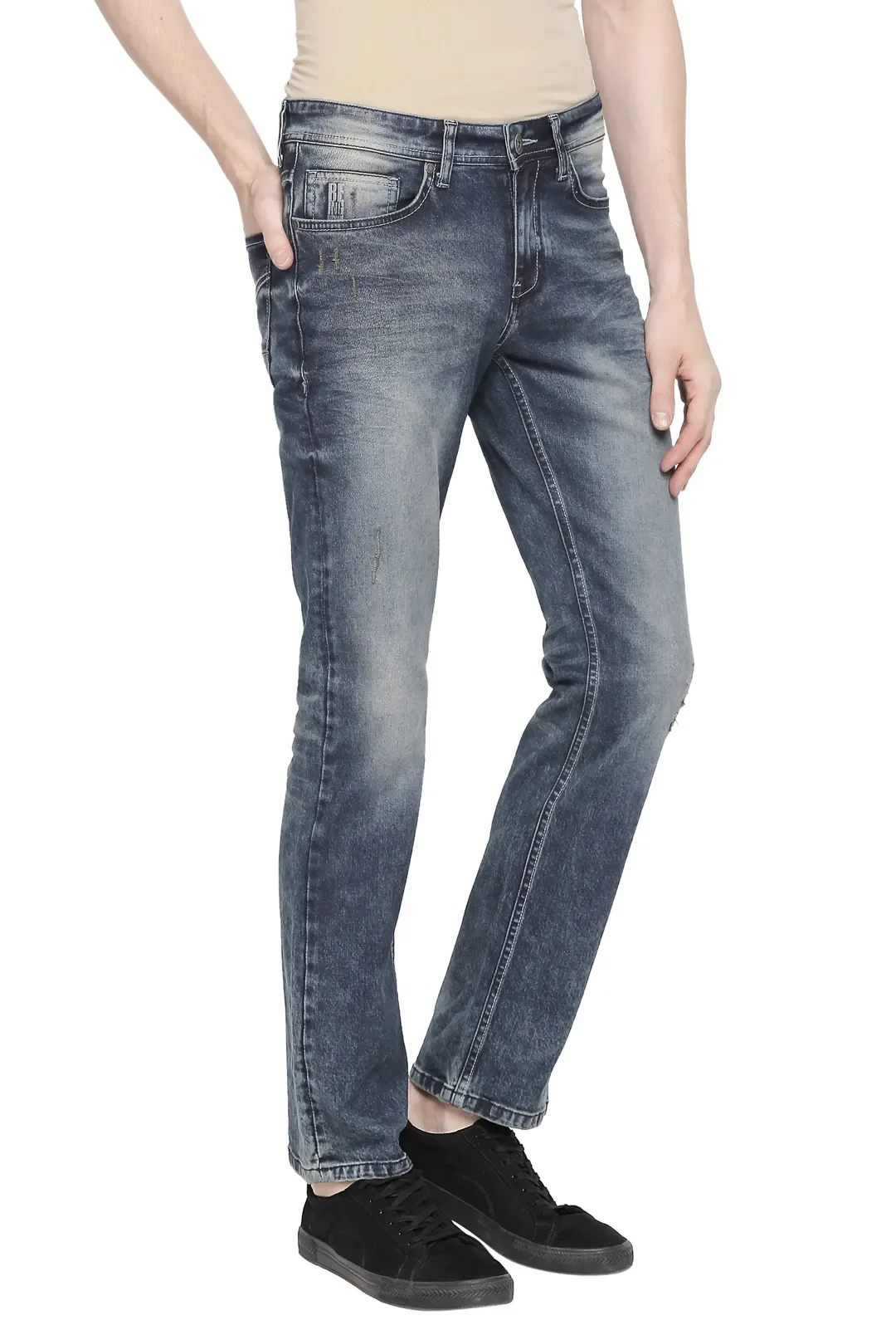 Blue Regular Fit Men's Denims by Being Human Clothing - Image 2