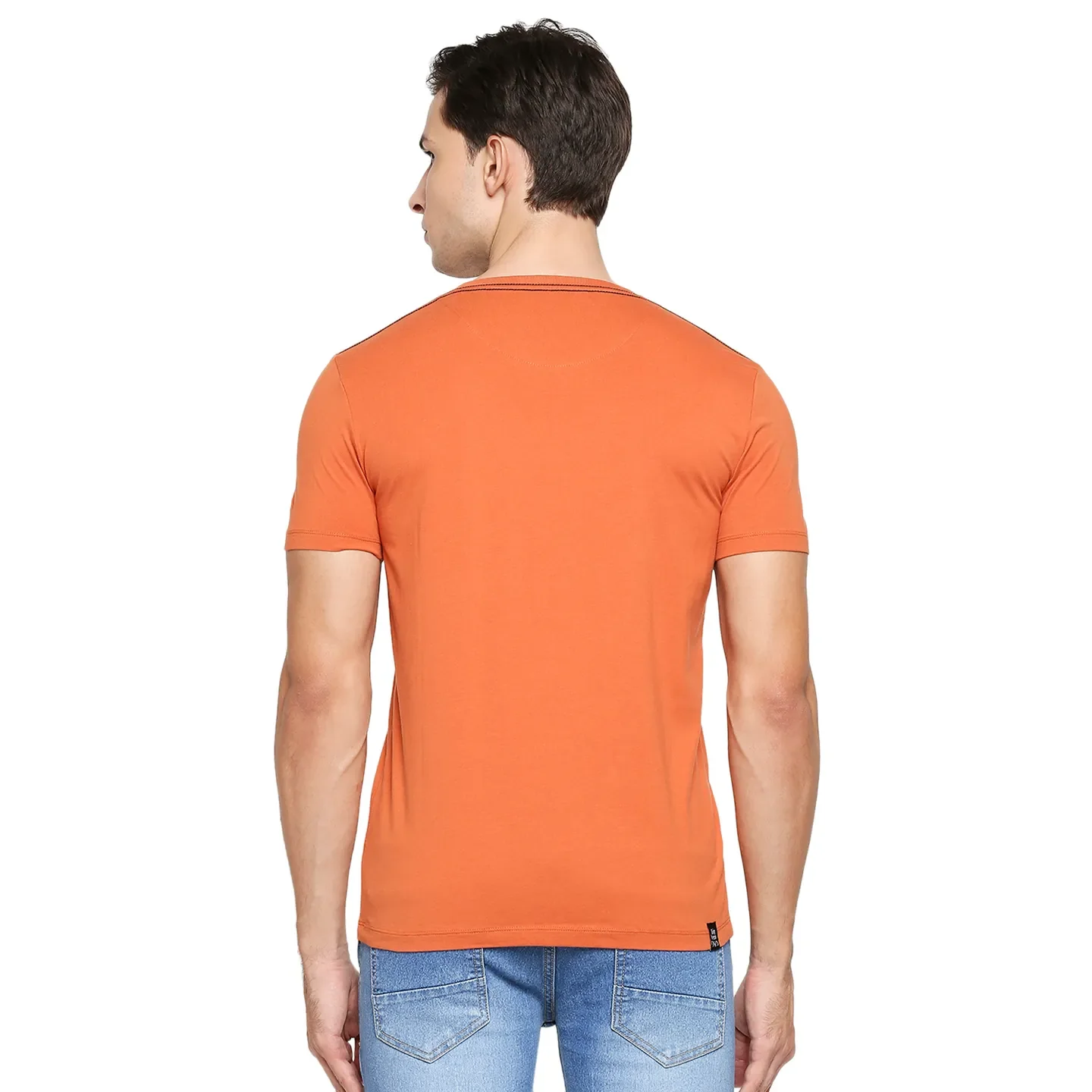 Brown Regular Fit Men's Short Sleeves T-Shirt by Being Human Clothing - Image 4