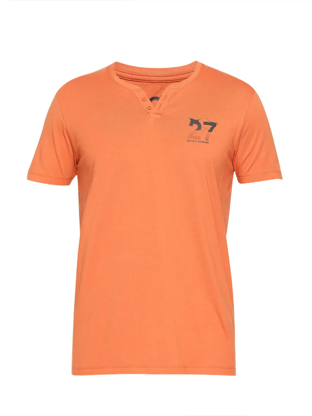 Brown Regular Fit Men's Short Sleeves T-Shirt by Being Human Clothing - Image 7