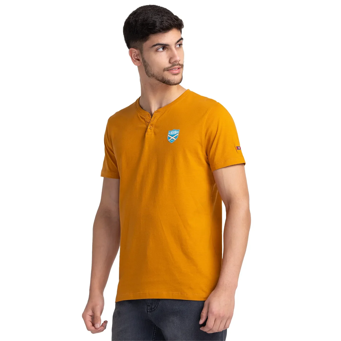 Orange Regular Fit Men's Short Sleeves T-Shirt by Being Human Clothing - Image 4