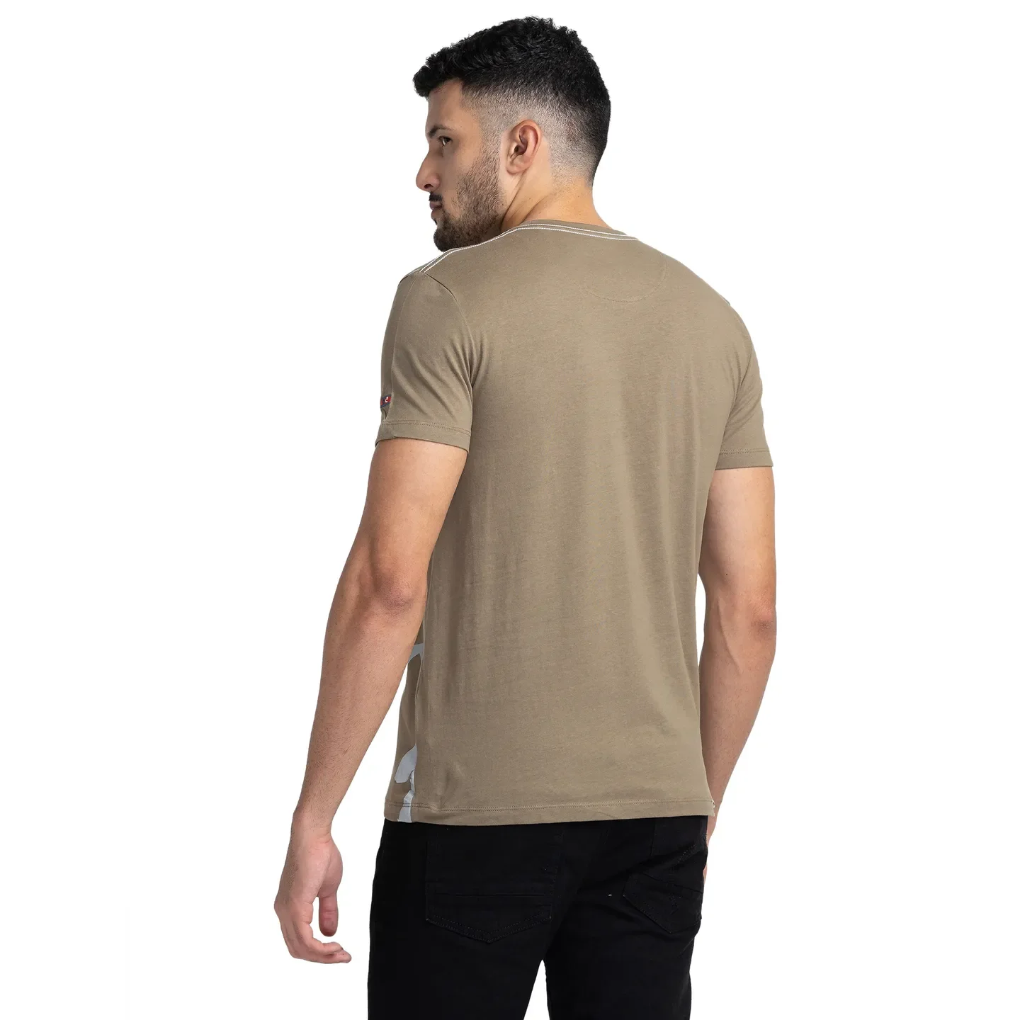 Grey Regular Fit Men's Short Sleeves T-Shirt by Being Human Clothing - Image 3