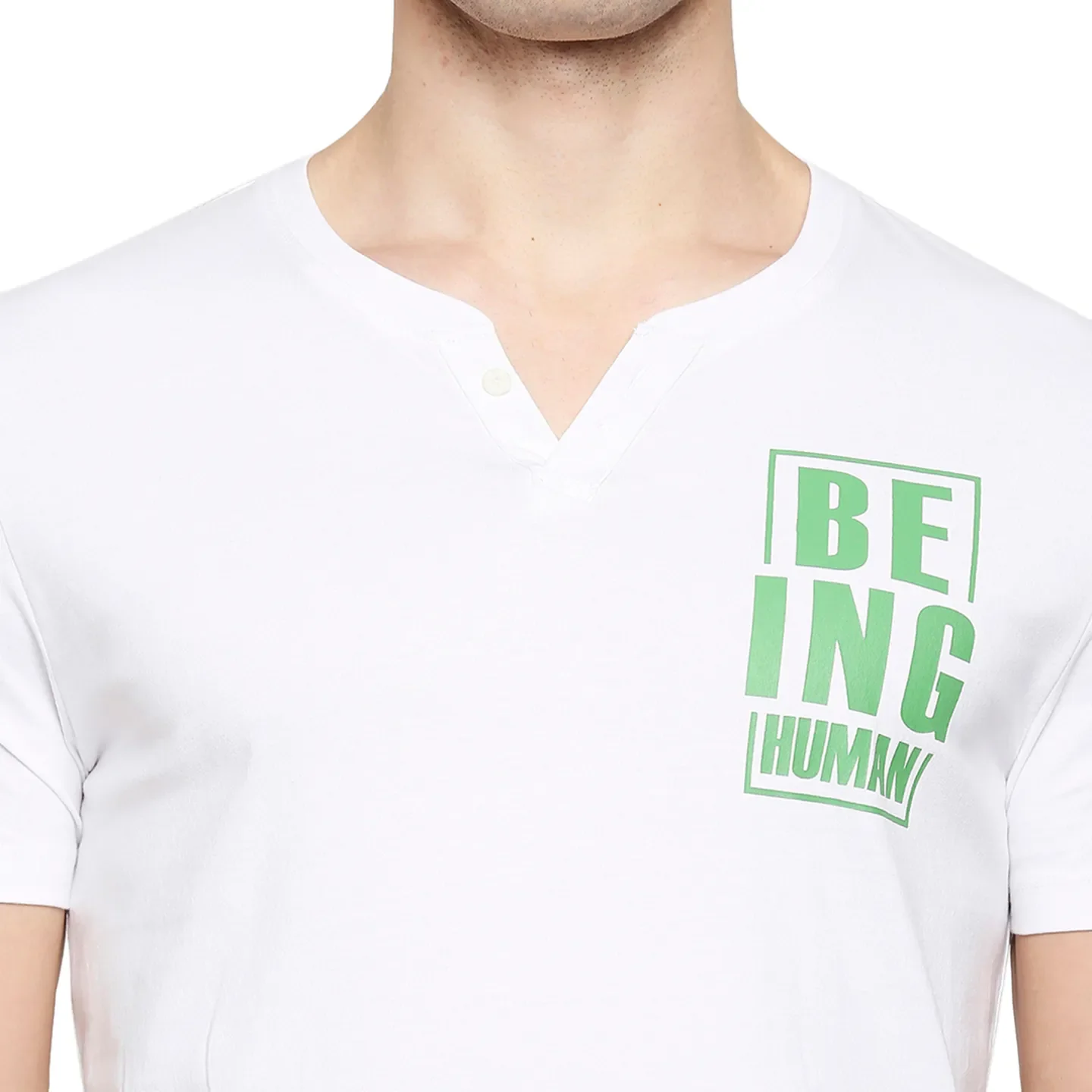 White Regular Fit Men's Short Sleeves T-Shirt by Being Human Clothing - Image 5