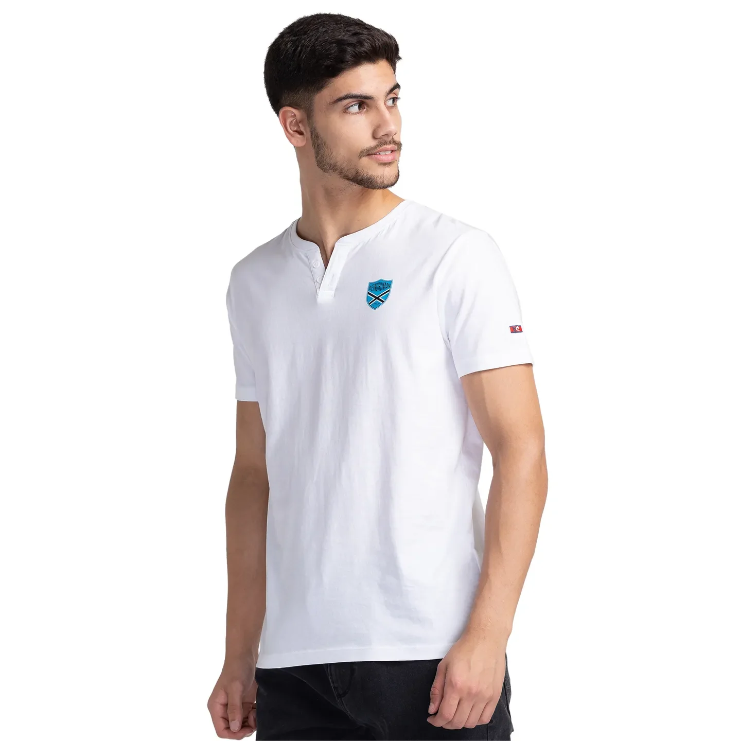 White Regular Fit Men's Short Sleeves T-Shirt by Being Human Clothing - Image 4