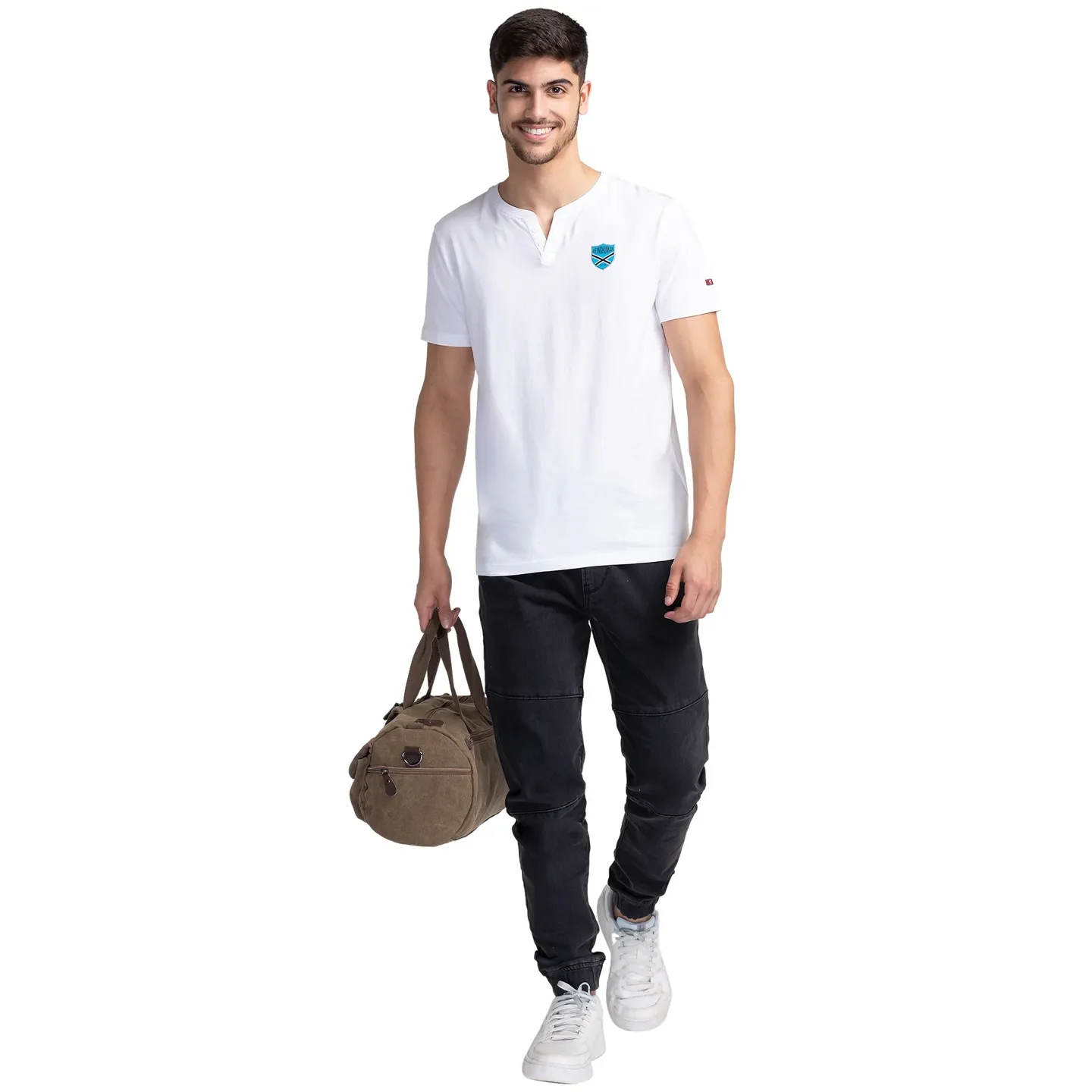 White Regular Fit Men's Short Sleeves T-Shirt by Being Human Clothing - Image 6