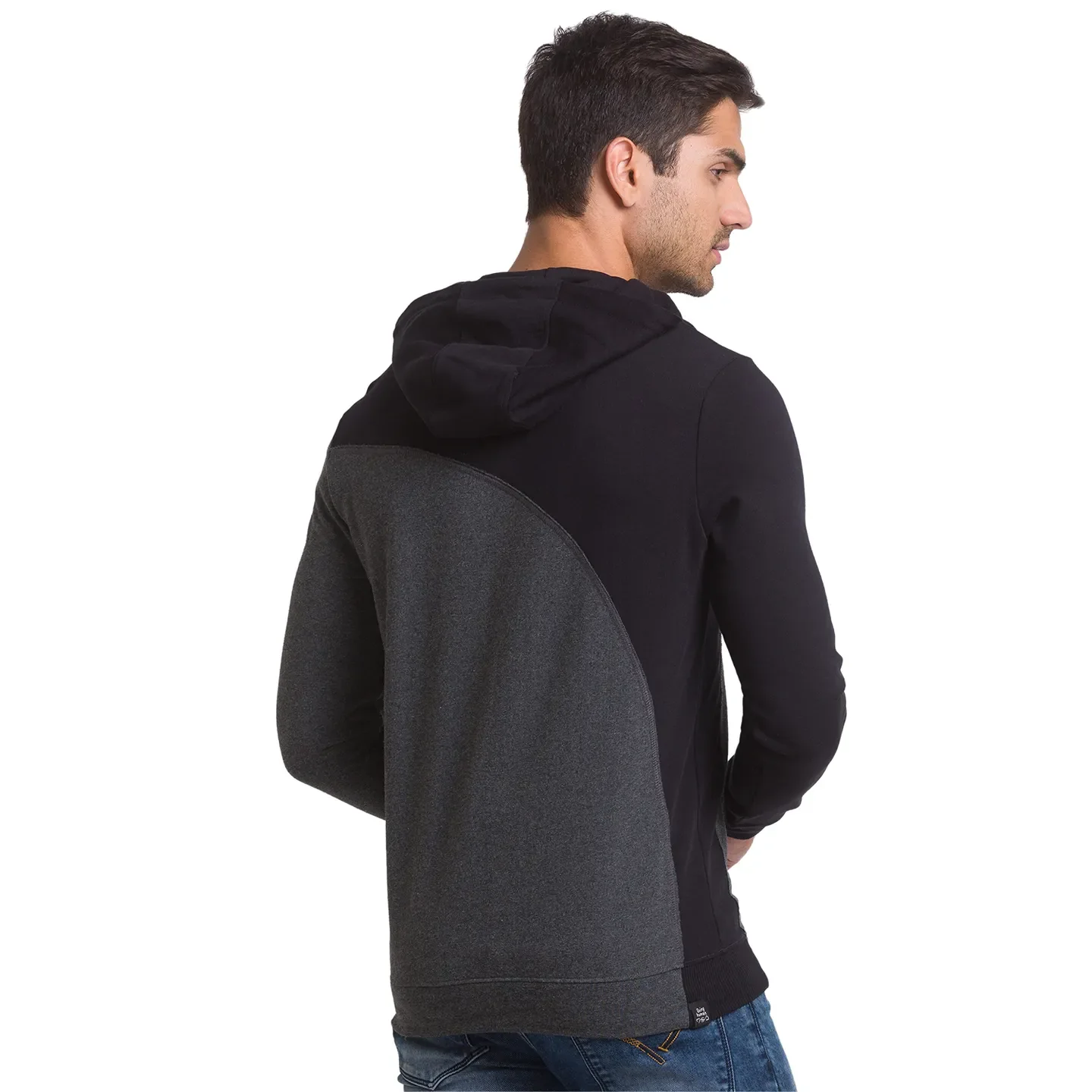 Black Regular Fit Men's Hoodie by Being Human Clothing - Image 3