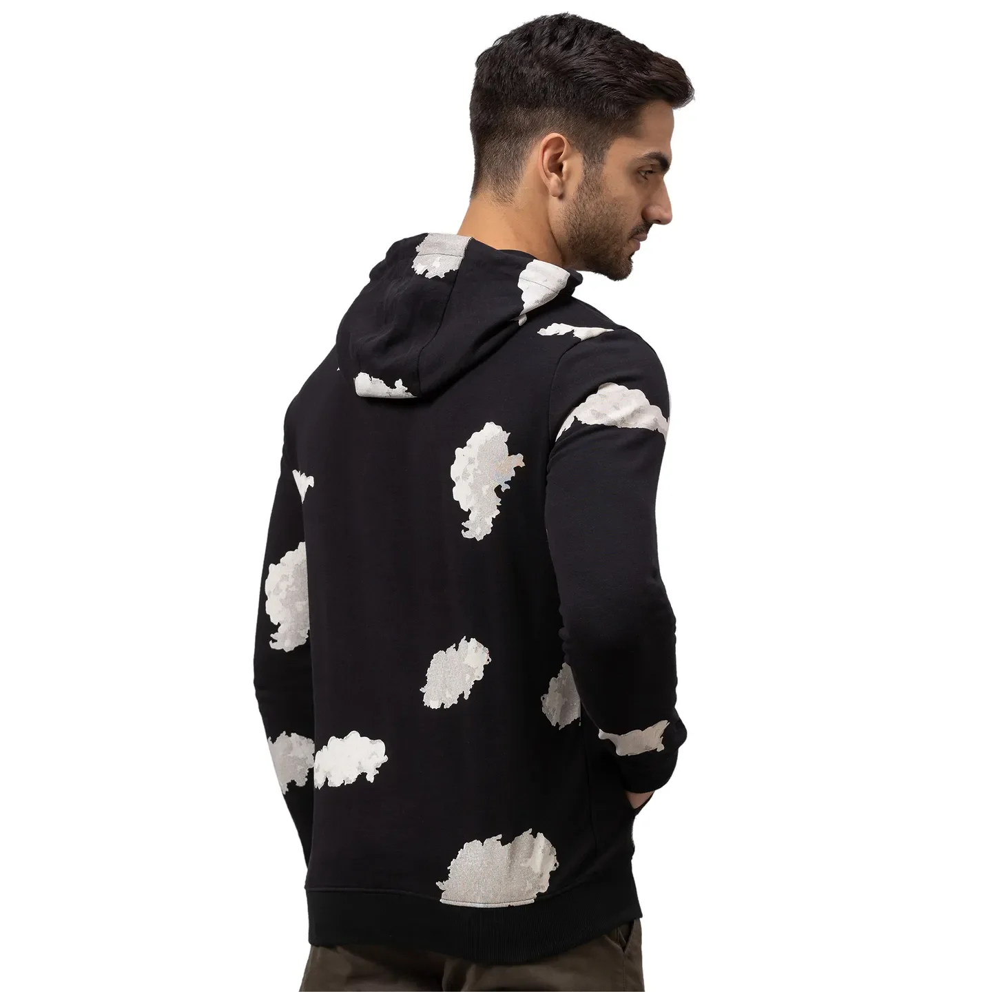 Black Regular Fit Men's Hoodie by Being Human Clothing - Image 3