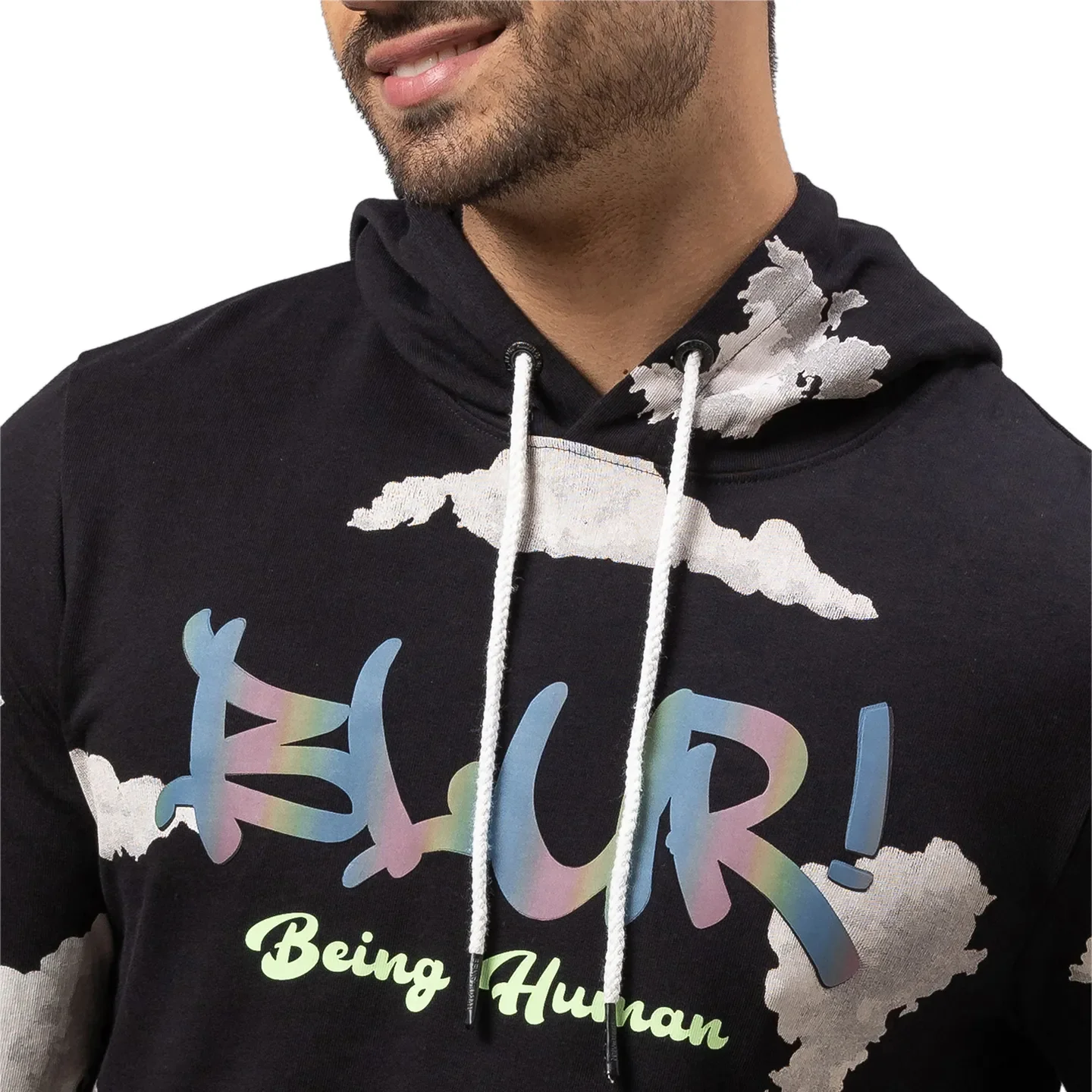 Black Regular Fit Men's Hoodie by Being Human Clothing - Image 5
