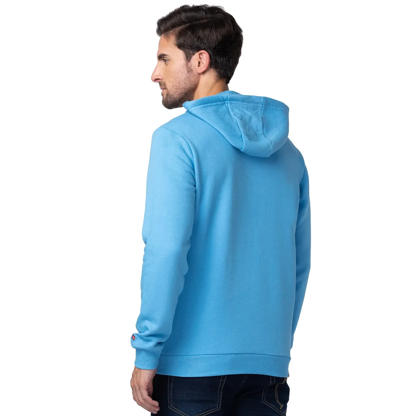 Blue Regular Fit Men's Hoodie by Being Human Clothing - Image 3