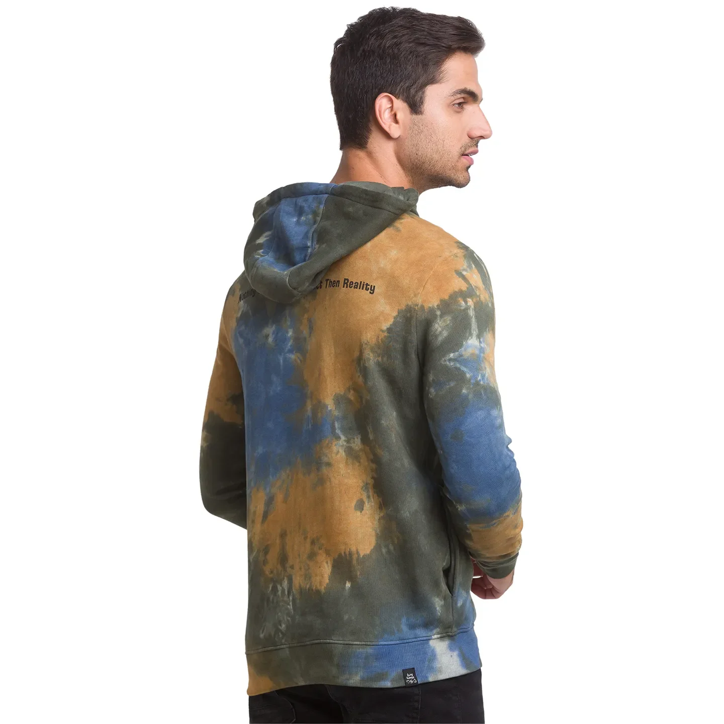 Green Regular Fit Long Sleeves Cotton Men's Hoodie by Being Human Clothing - Image 3