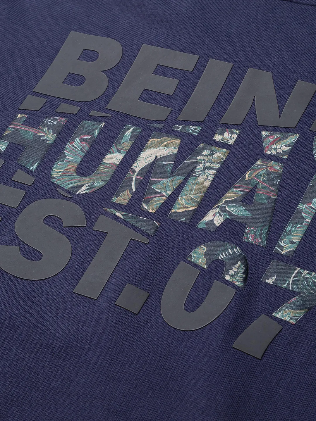 Navy Regular Fit Men's Hoodie by Being Human Clothing - Image 5