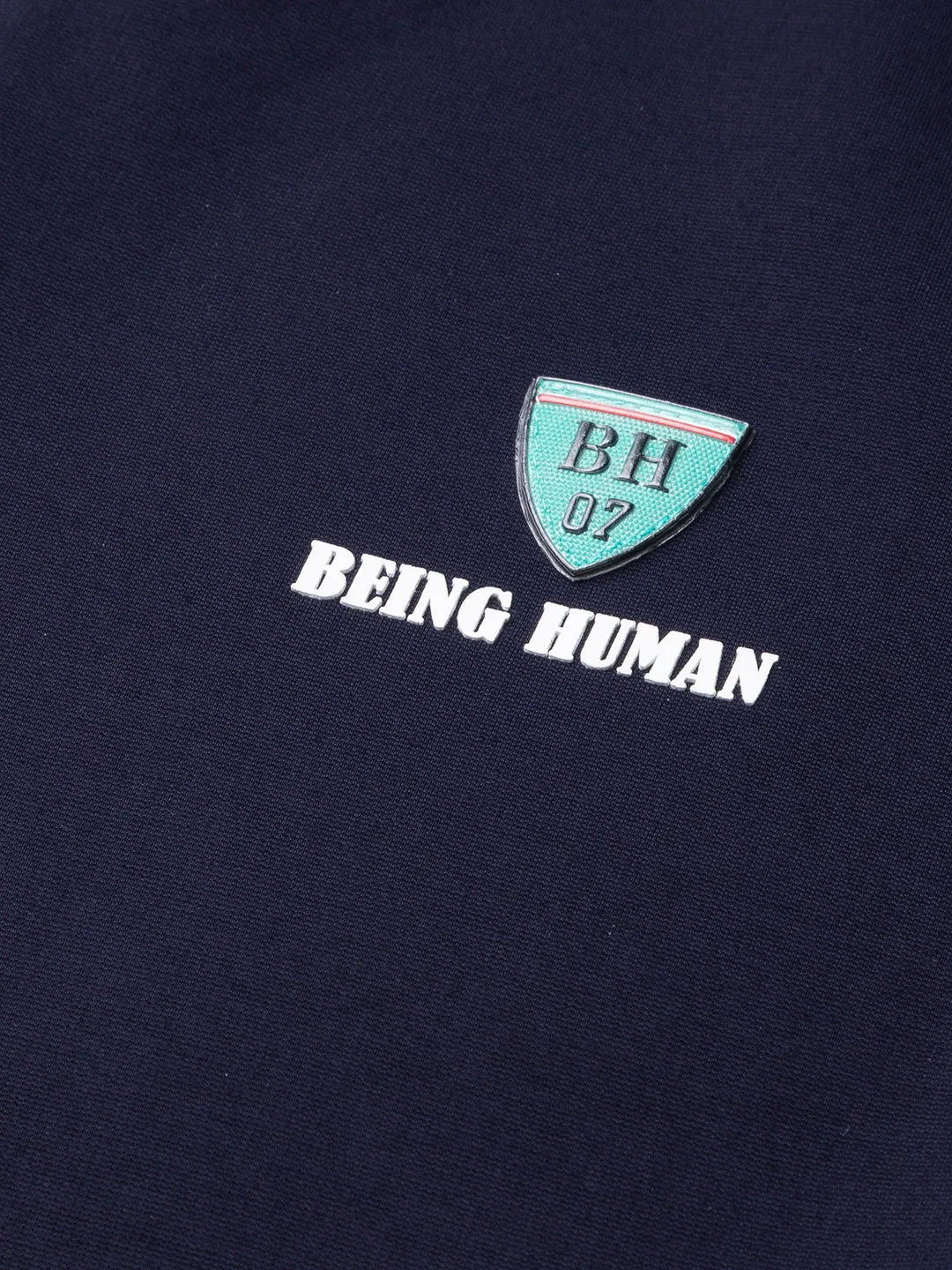 Navy Regular Fit Men's Hoodie by Being Human Clothing - Image 5