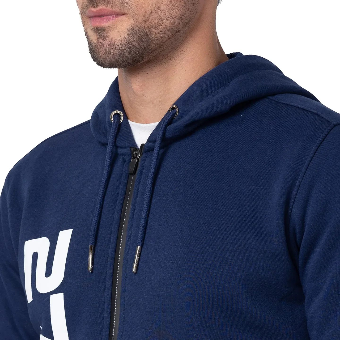 Blue Regular Fit Long Sleeves Cotton Men's Hoodie by Being Human Clothing - Image 5