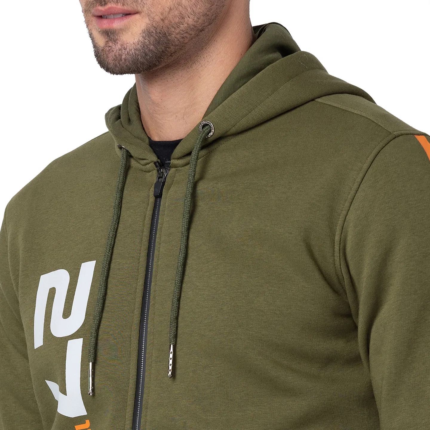 Olive Regular Fit Men's Hoodie by Being Human Clothing - Image 5
