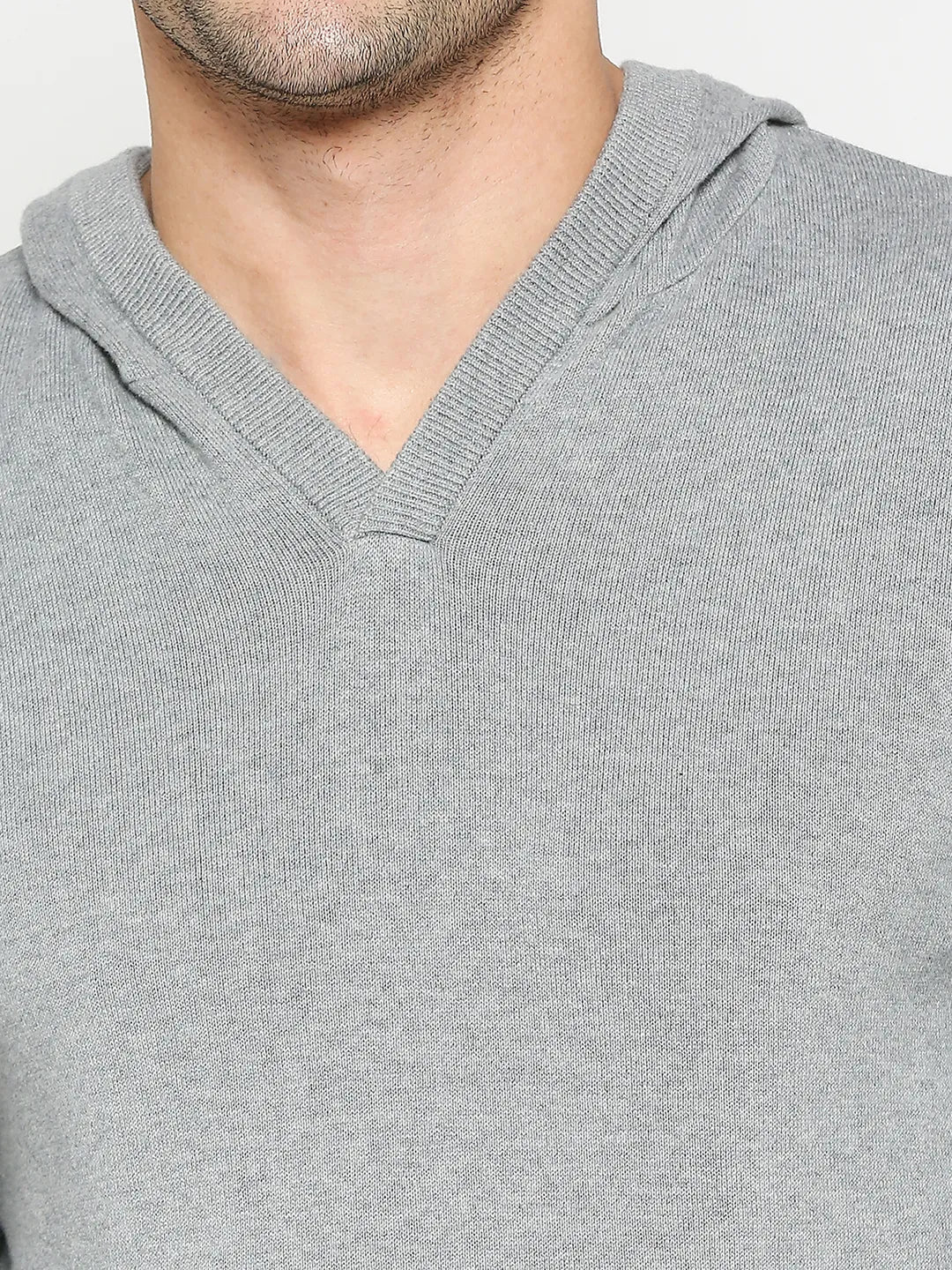 Grey Regular Fit Men's Hoodie by Being Human Clothing - Image 5