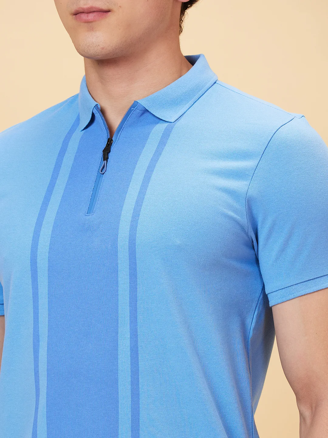 Multicolor Regular Fit Men's Polo T-Shirt by Being Human Clothing - Image 4