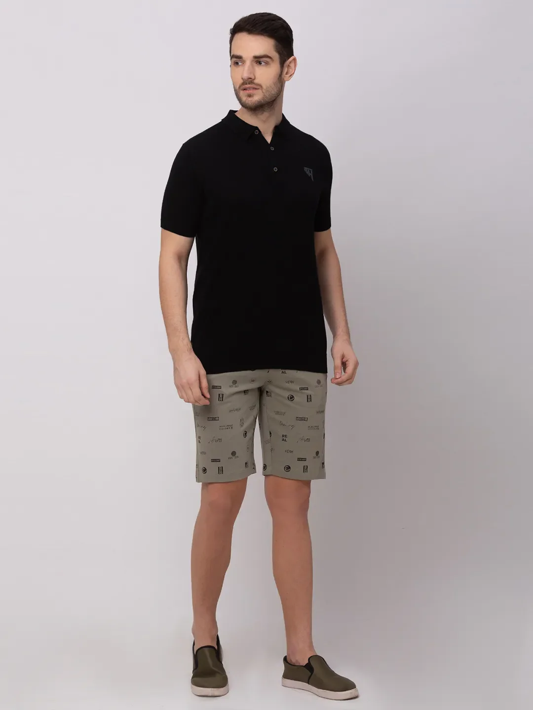 Black Regular Fit Men's Polo T-Shirt by Being Human Clothing - Image 5