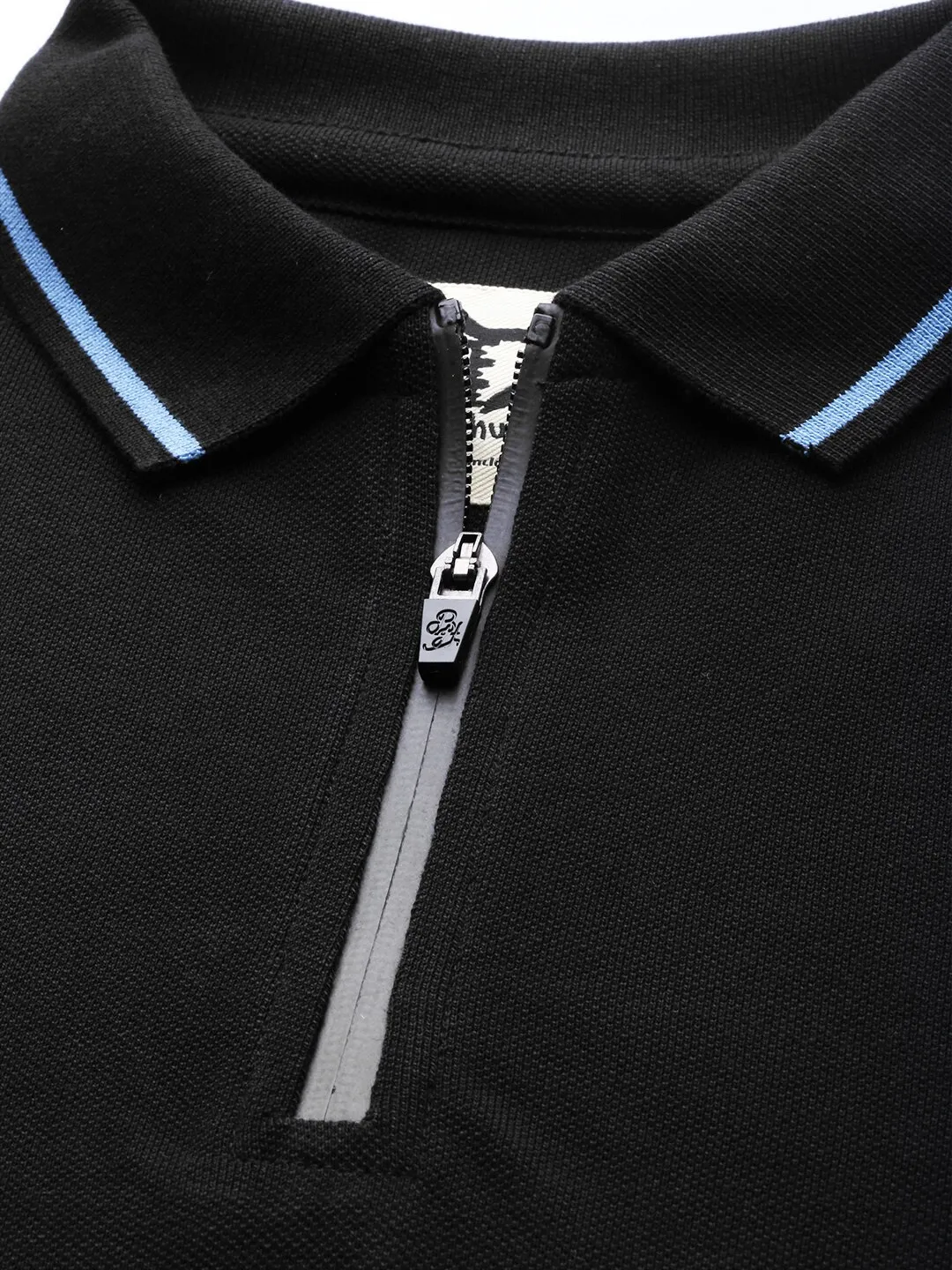 Black Regular Fit Men's Polo T-Shirt by Being Human Clothing - Image 7