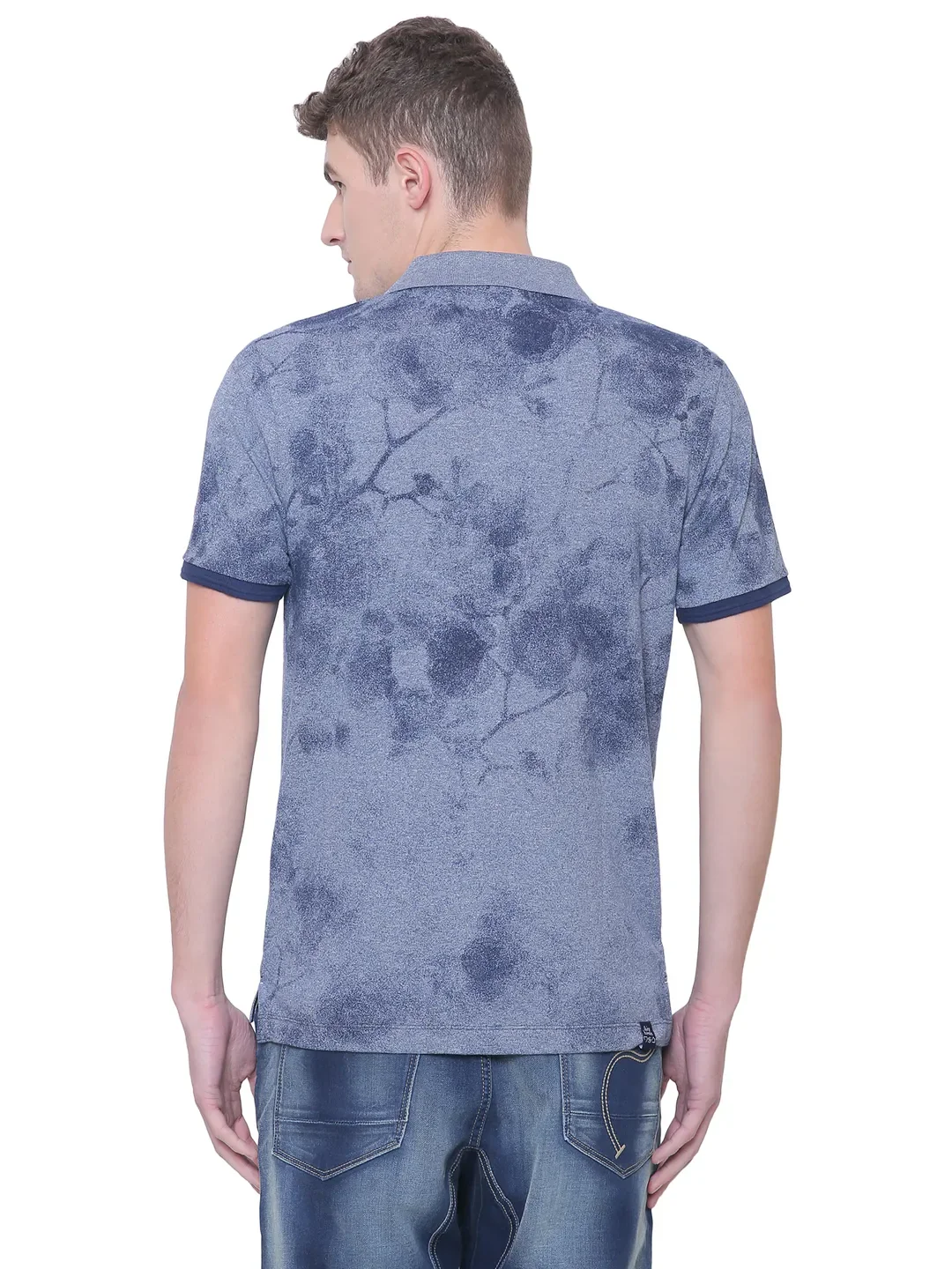Blue Regular Fit Men's Polo T-Shirt by Being Human Clothing - Image 6