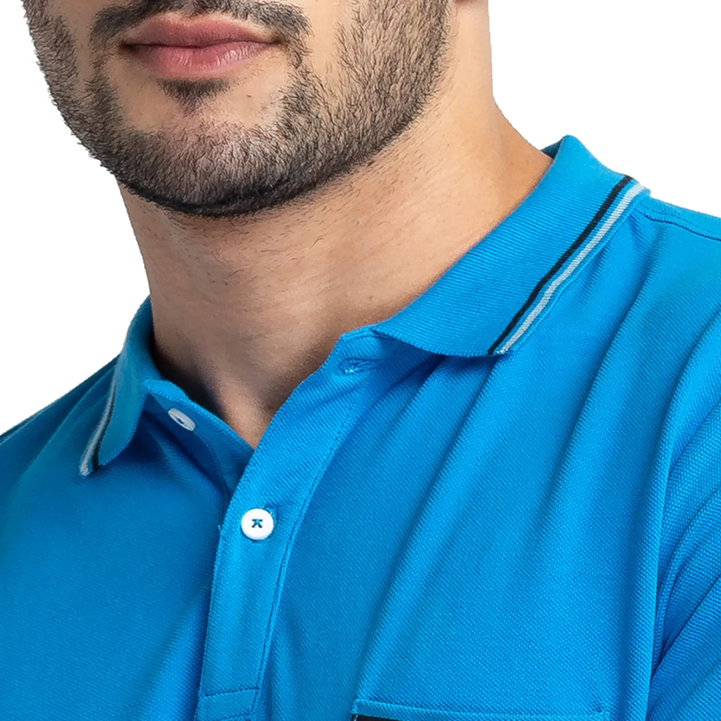Blue Regular Fit Men's Polo T-Shirt by Being Human Clothing - Image 4