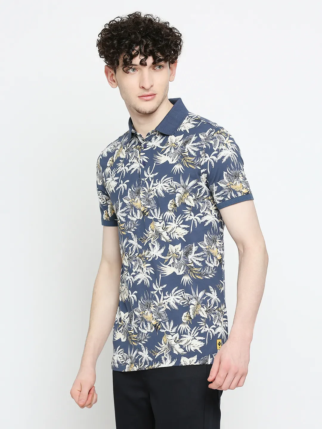 Blue Regular Fit Men's Polo T-Shirt by Being Human Clothing - Image 2