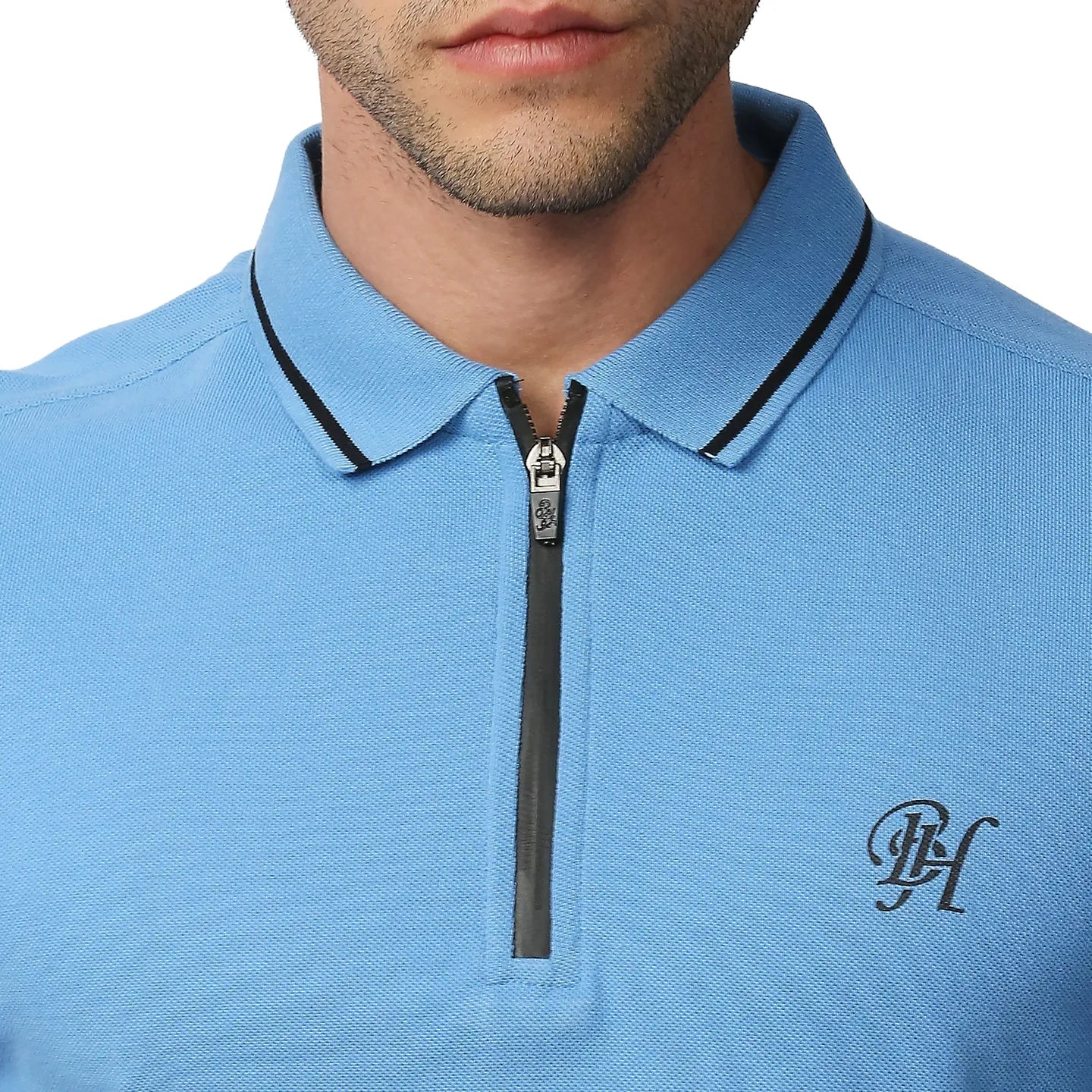 Blue Regular Fit Men's Polo T-Shirt by Being Human Clothing - Image 5