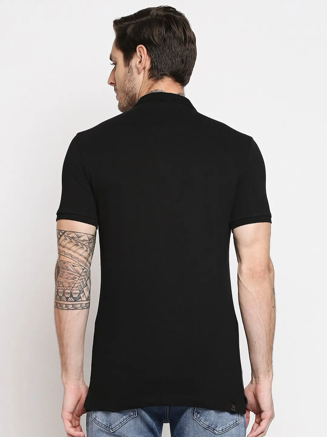 Red Regular Fit Men's Polo T-Shirt by Being Human Clothing - Image 5